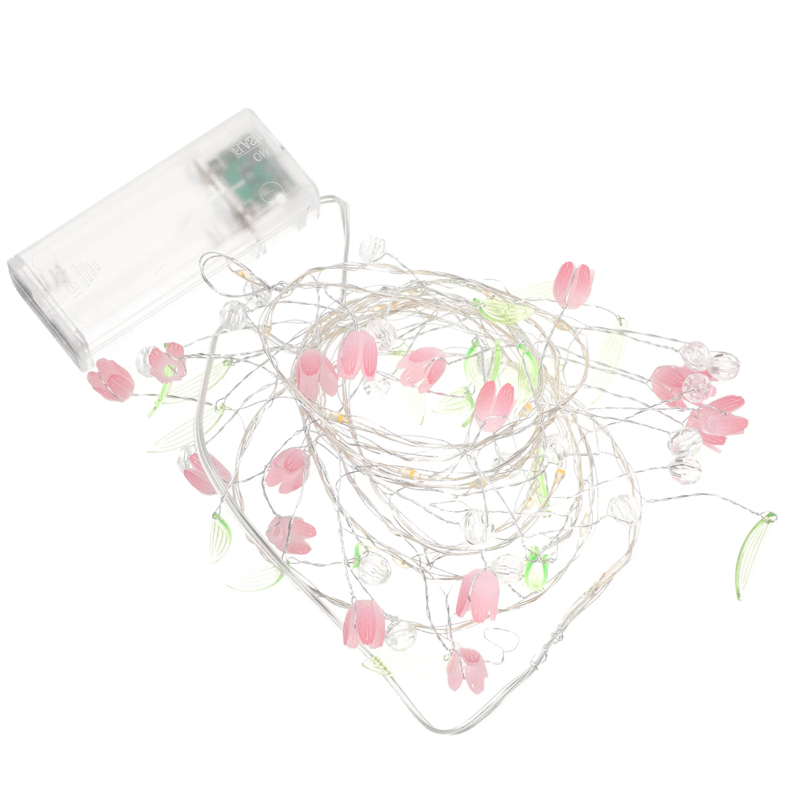 سلسلة توليب تعمل بالضوء، لوازم الحفلات، مادة الأسلاك النحاسية، ديكور عملي للإضاءة الداخلية #4