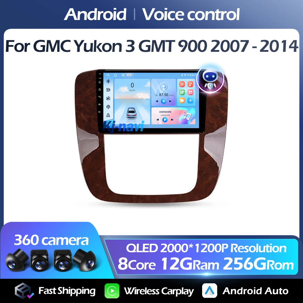 Android 14 Car Radio Multimedia For GMC Yukon 3 GMT 900 For Chevrolet Tahoe 3 GMT900 2007 - 2014 9