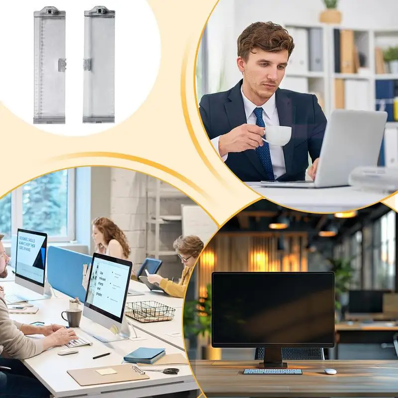 Computer Monitor Memo Board Computer Side Panel 2PCS Computer Side Panel Stable Transparent Computer Monitor Message Board With