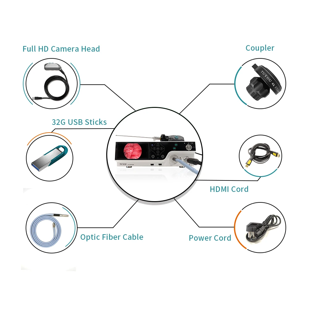 Tuyou 1080P 3 In 1 Medical Endoscopy Digital Record Surgical Machine With Cold Light Source For Physical Surgical Examination