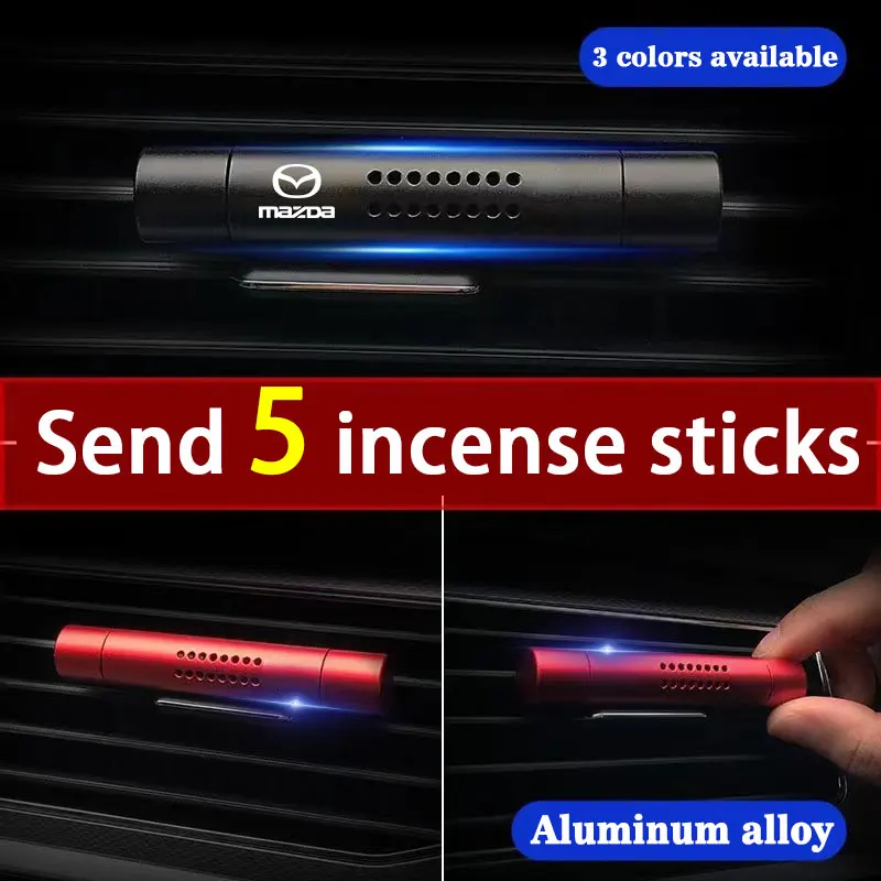 1 قطعة سيارة معدنية تنفيس معطّر الهواء تكييف الهواء البارد الناشر كليب مع لمازدا 3 6 CX5 2 CX30 CX3 CX9 MX5 RX8 Axela GL 5