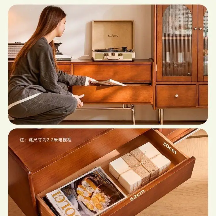 خزانة تلفزيون جديدة من القرون الوسطى لغرفة المعيشة وغرفة المعيشة المنزلية وجدار تخزين C وخزانة تلفزيون وشبكة كابي #5