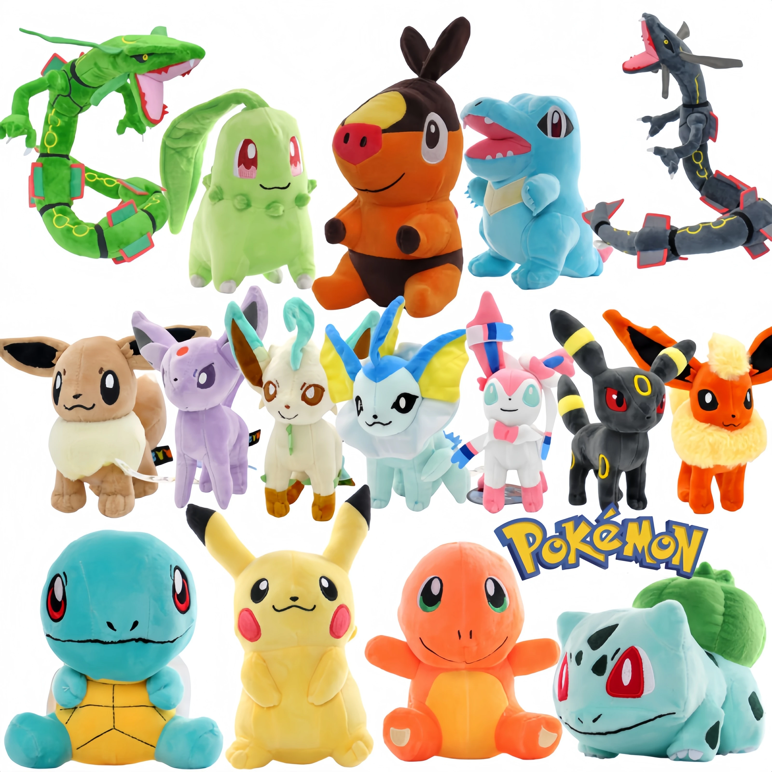 البوكيمون أسطورة ZA أفخم Chikorite Totodile Tepig دمية بيكاتشو Peluche السنجاب Bulbasaur Charmander Eevee ألعاب من القطيفة هدية طفل #1