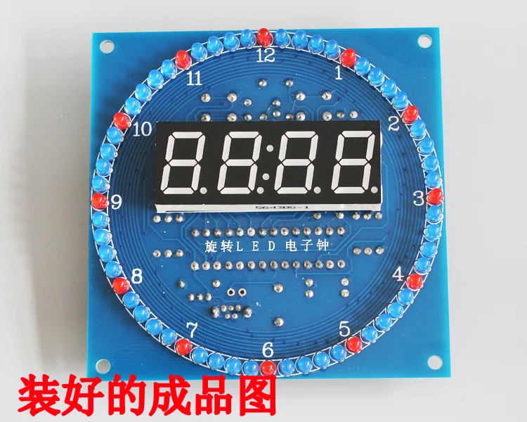 DS1302 DIY Rotating Alarm Electronic Digital Clock Kit 51 SCM Learning Board 5V