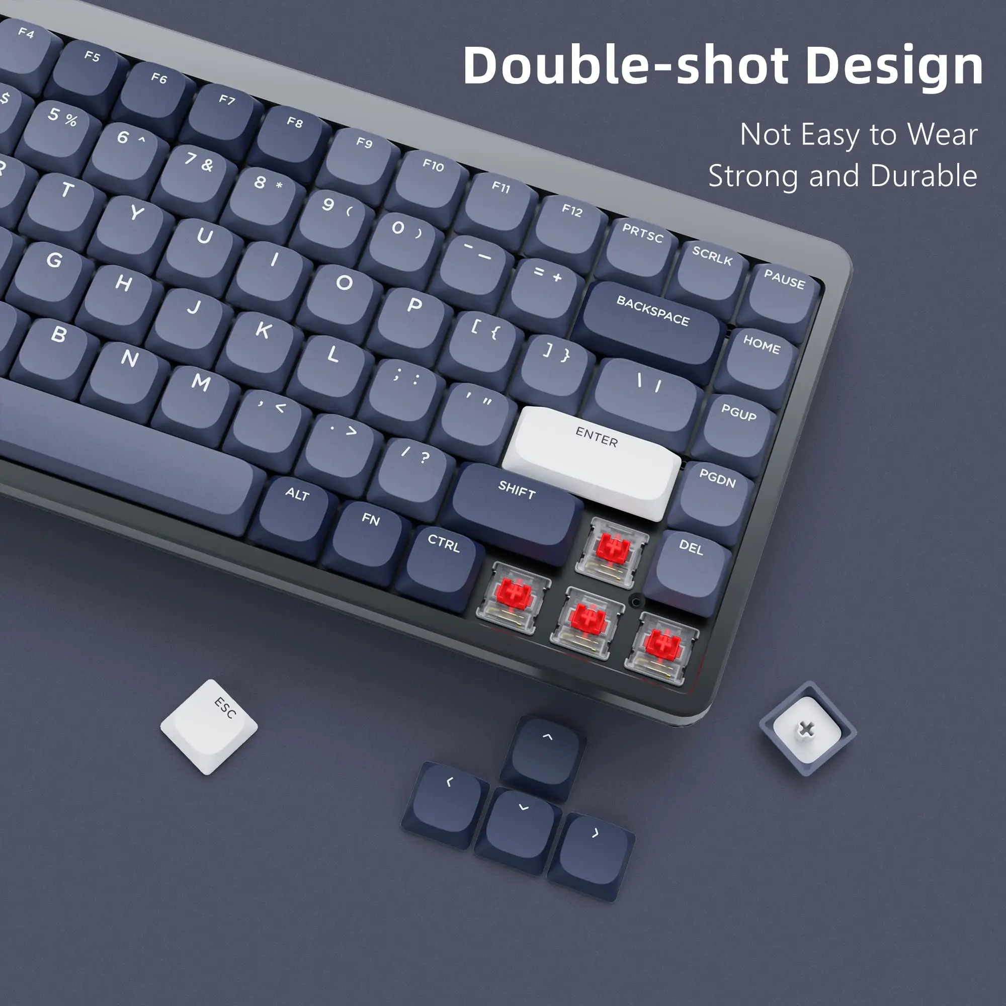 Imagem -05 - Personalizado Double Shot Slim mx Keycaps Low Profile Pbt Keycaps para Gateron Cherry mx Teclado Mecânico Gaming Switches 144 Chaves