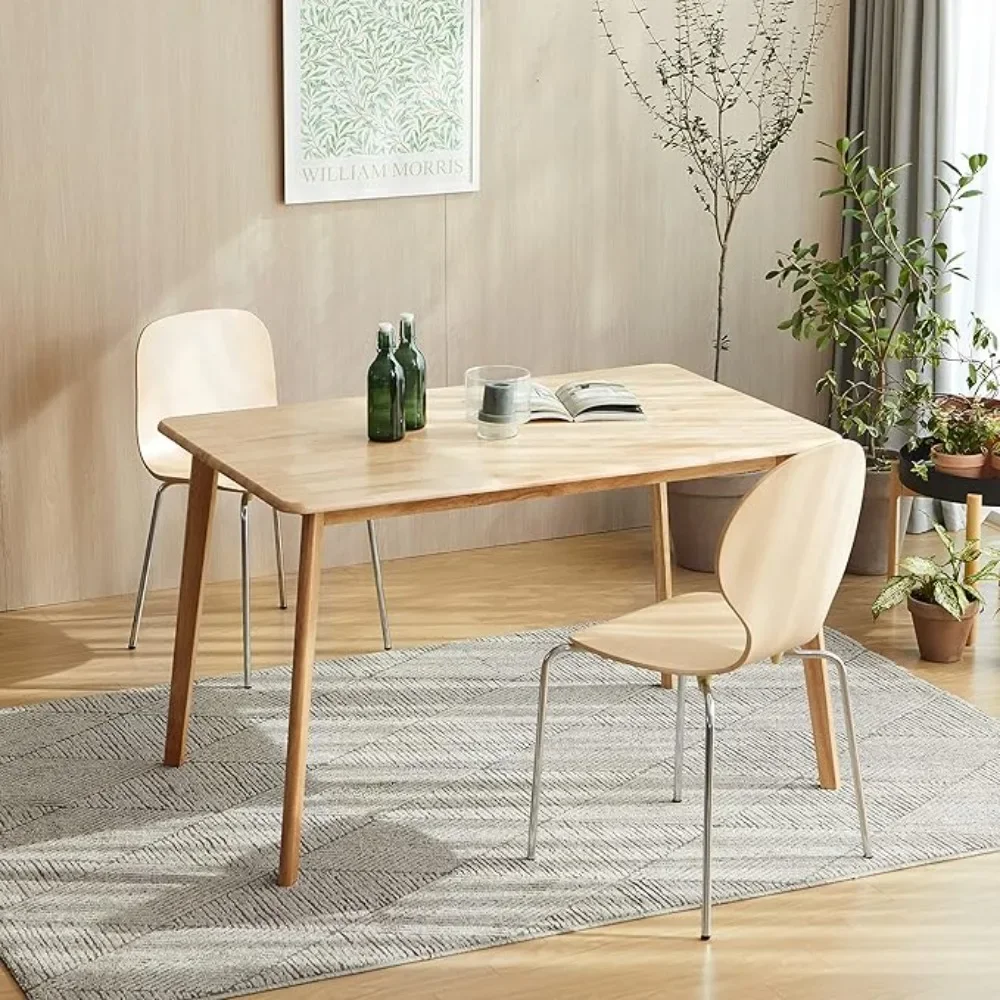 

Canberra 47.2" Rectangular Wooden Dining Table/Mid Century Modern Malaysian Oak Kitchen Table Table Only