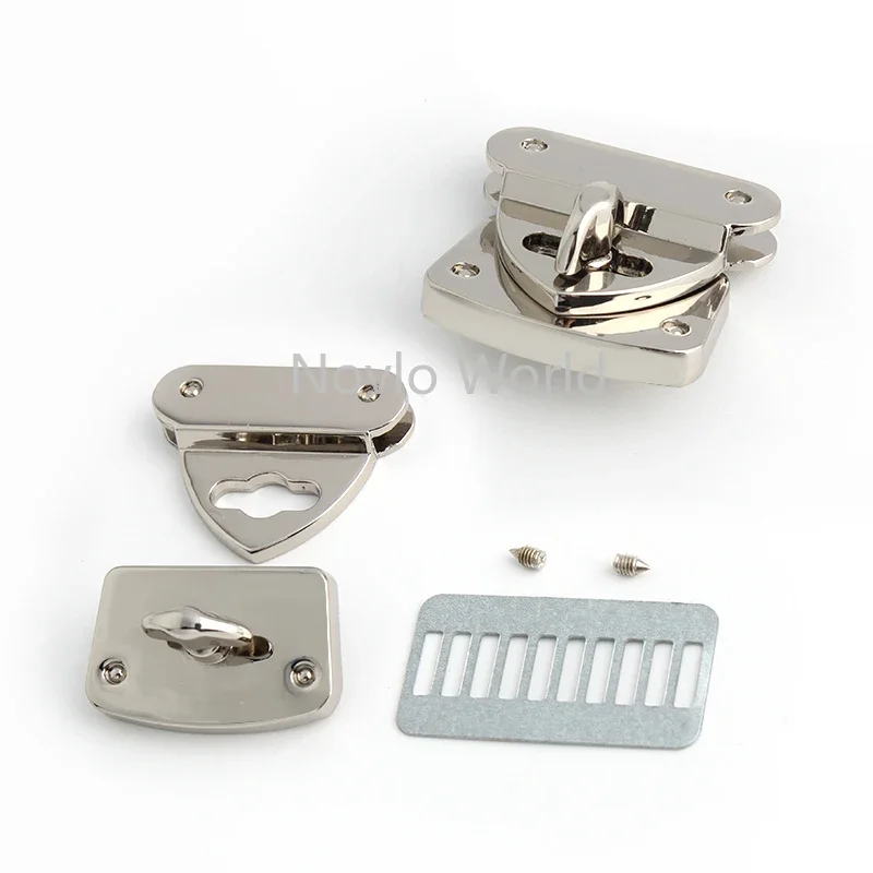5-30Sets 32x36x3.5MM Silver Brush Antique Brass Locks Metal Clasps Handbag Bag Purse Hardware Closure Bags Buckles Accessories