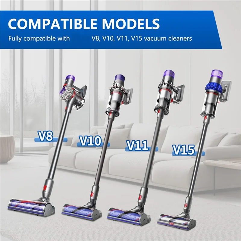 Sostituzione attacco testa aspirapolvere BISM per Dyson V8 V10 V11 V15 Cleaner aggiornato anti-groviglio con luce verde