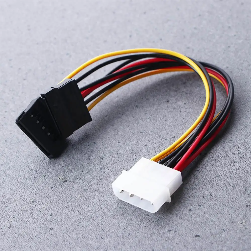 

4 Pin Molex IDE to 2 Serial ATA Male to Female SATA Power Cable Hard Driver Power Cable SATA Adapter Cable Power Extension Cord