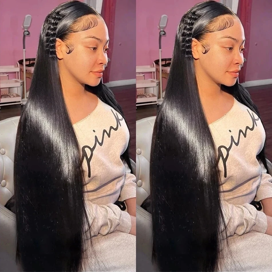 

180 Density 13x6 Hd Bone Straight Transparent Swiss Lace Brazilian Remy Hair Frontal Human Hair Wigs Lace Front Wig For Women