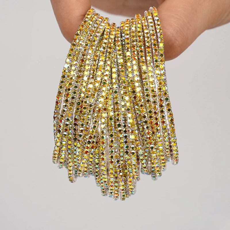 5 Stück modische elastische Armbänder mit Kristall-Strass für Damen, dehnbare, stapelbare Armbänder, klassisches Armband, täglicher Damenschmuck – Detail 24