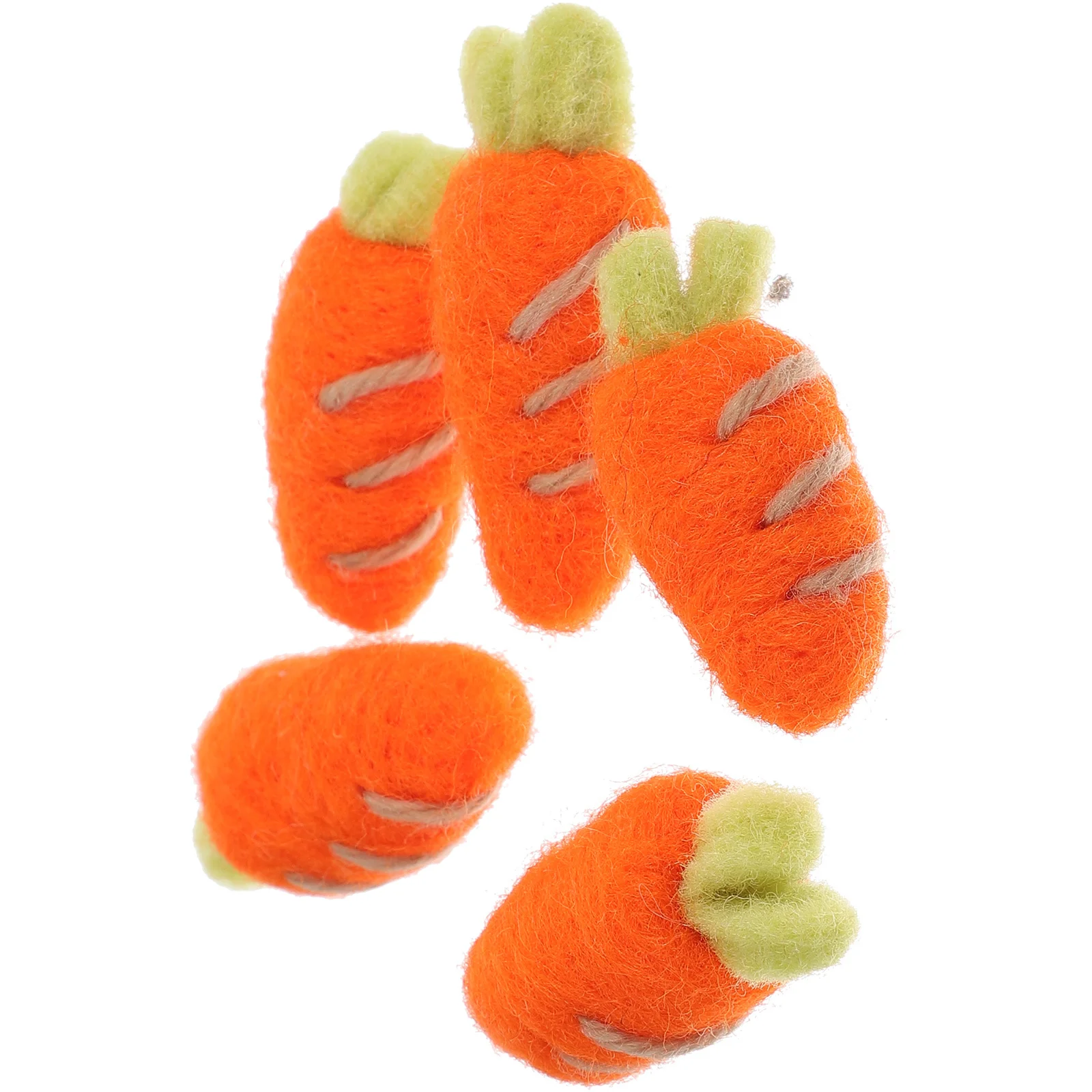 5 قطع من ديكور اللباد على شكل جزرة كرتونية يمكنك صنعها بنفسك لوازم حرفية صوفية صغيرة الحجم وخفيفة الوزن لمشابك الشعر والسترات #6