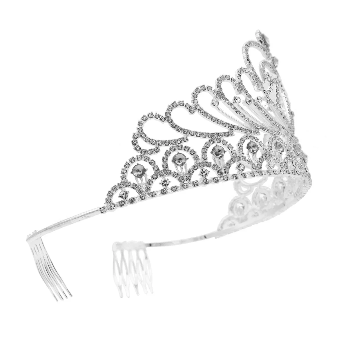 

21St Birthday Rhinestone Crystal Tiara Crown 21 Tiaras Crowns 17X14X9Cm Pink Elegant Party Hair Accessory For Women Celebration