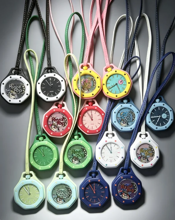 Réplique 1:1 sans boîte, montre de poche à quartz AP SWATCH, montre de poche Royal Pop Oak, montre de couple, nouveau cadeau