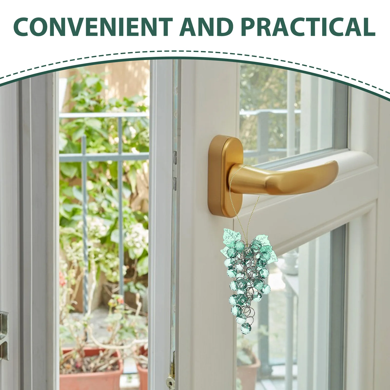 

Grape Charm Beaded Ornament Artificial Decorative Hanging Grapes Cluster Decorations for Kitchen Fake Fruit