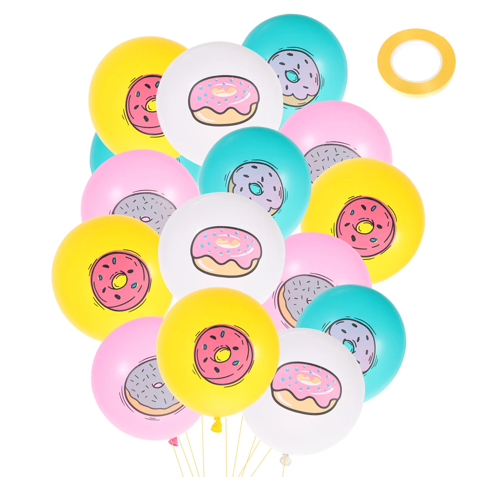 

32 Pcs Donut Latex Balloons Decorative Kids Birthday Party Supplies Wedding Baby Shower Gender Reveal Theme Balloons