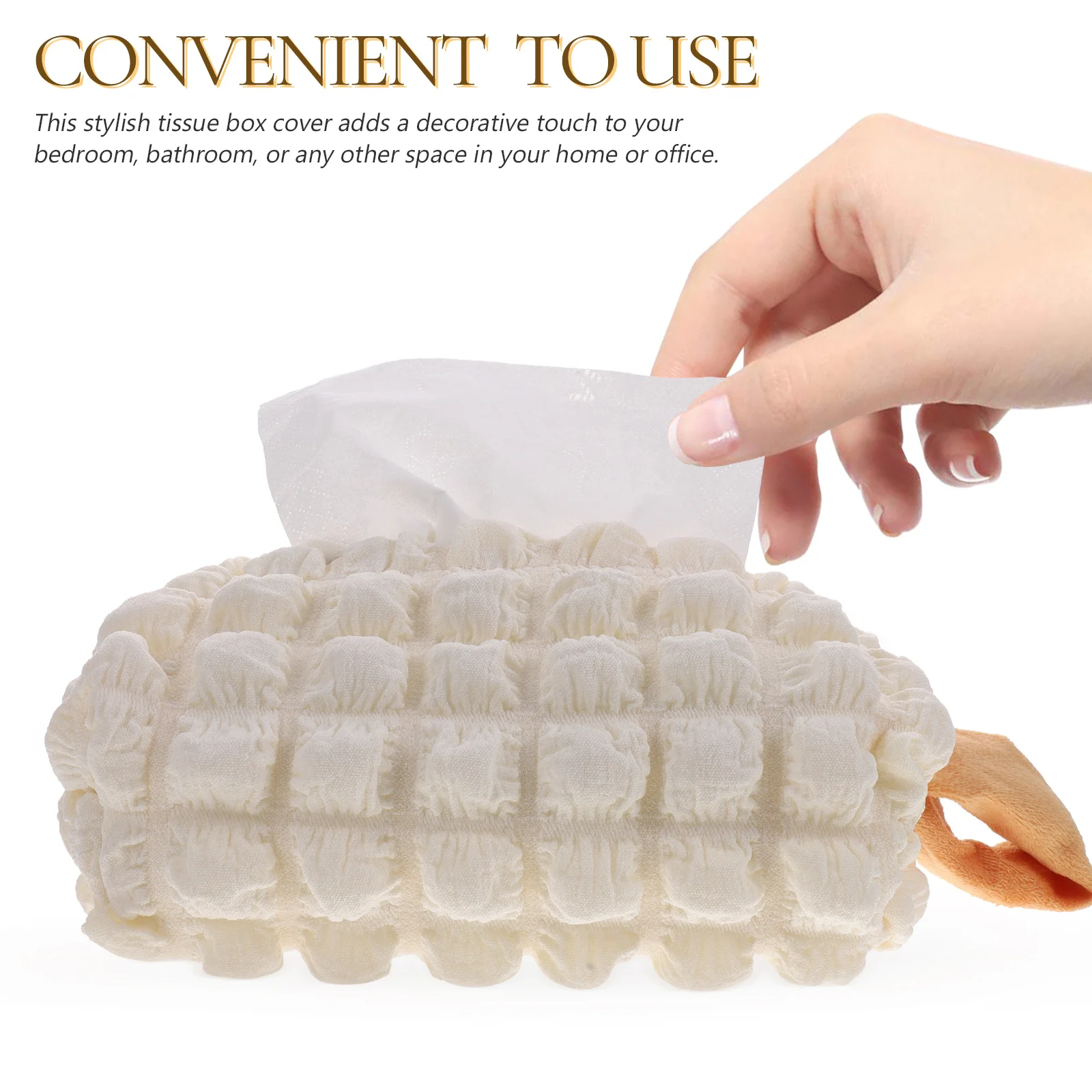 

Tissue Box Fabric Decoration Holder Napkin Dispenser Rectangle for Car Hanging