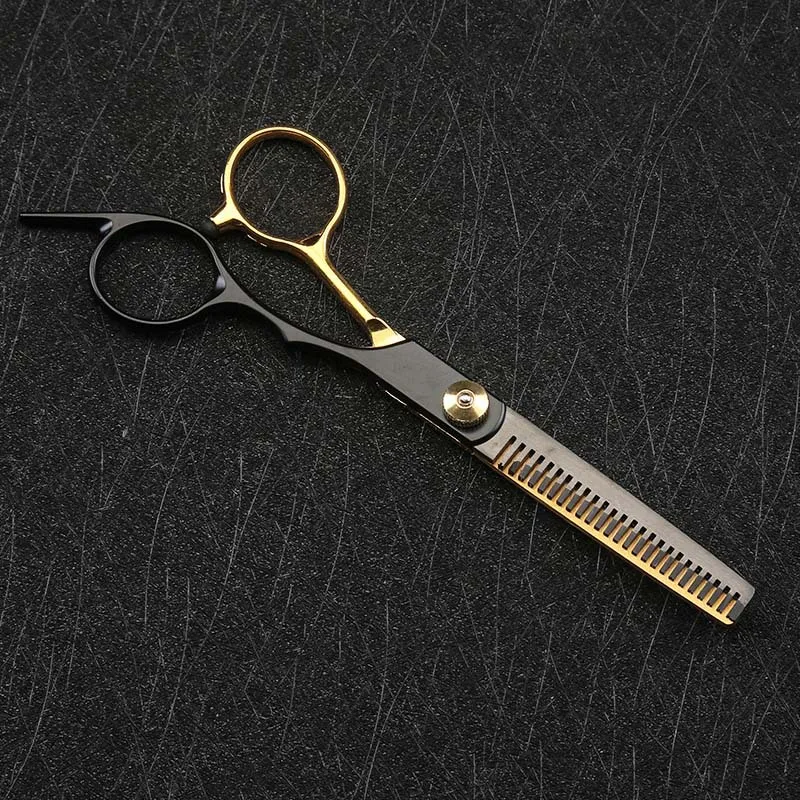 Hair Scissors 6" Stainless Hairdressing Scissors Blue Hair Scissors Barber Shop Thinning Scissors Haircut Set Comb