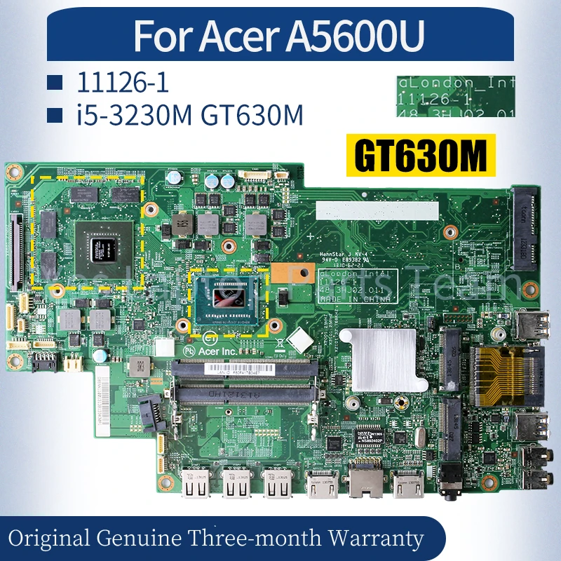 

11126-1 For ACER A5600U Laptop Mainboard 48.3HJ02.011 i5-3230M GT630M Notebook Motherboard