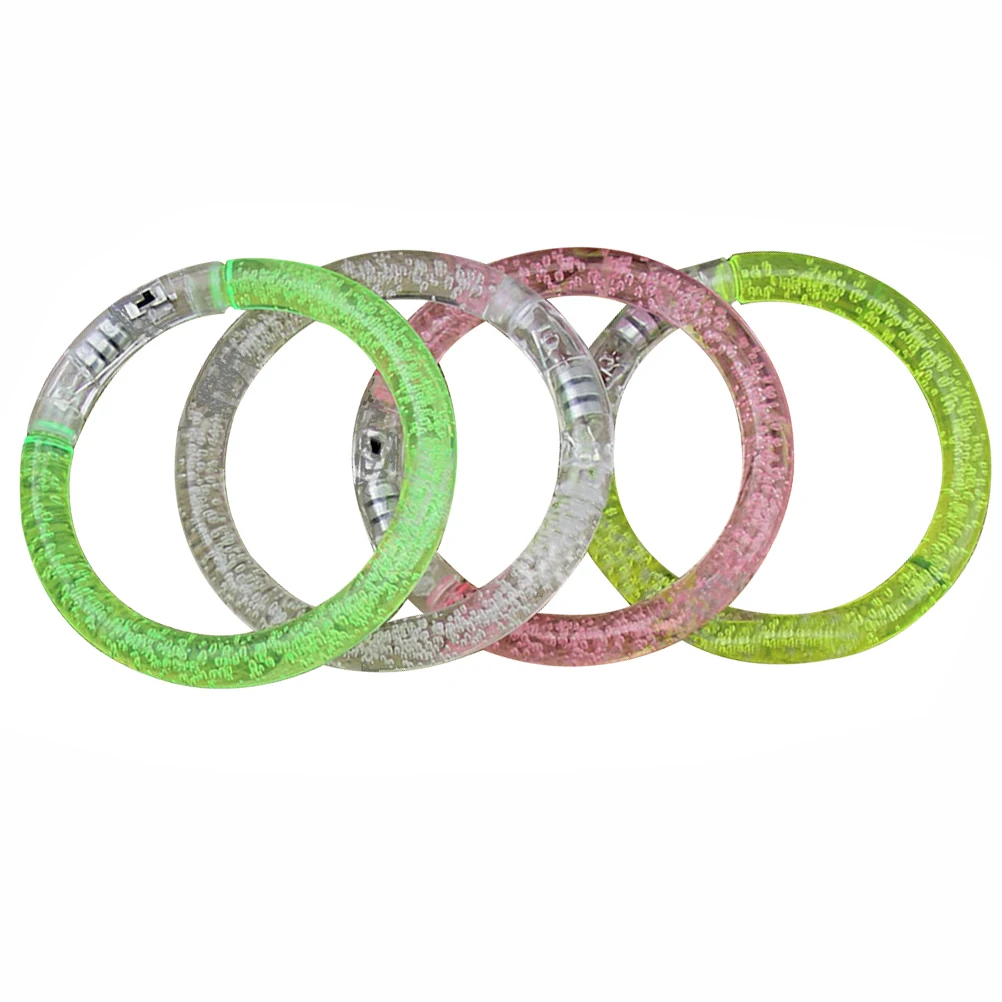 

12pcs LED Luminous Bracelet Flash Bubble Light Up Party Toys for Halloween Christmas Carnival Night Activities Kids Adults