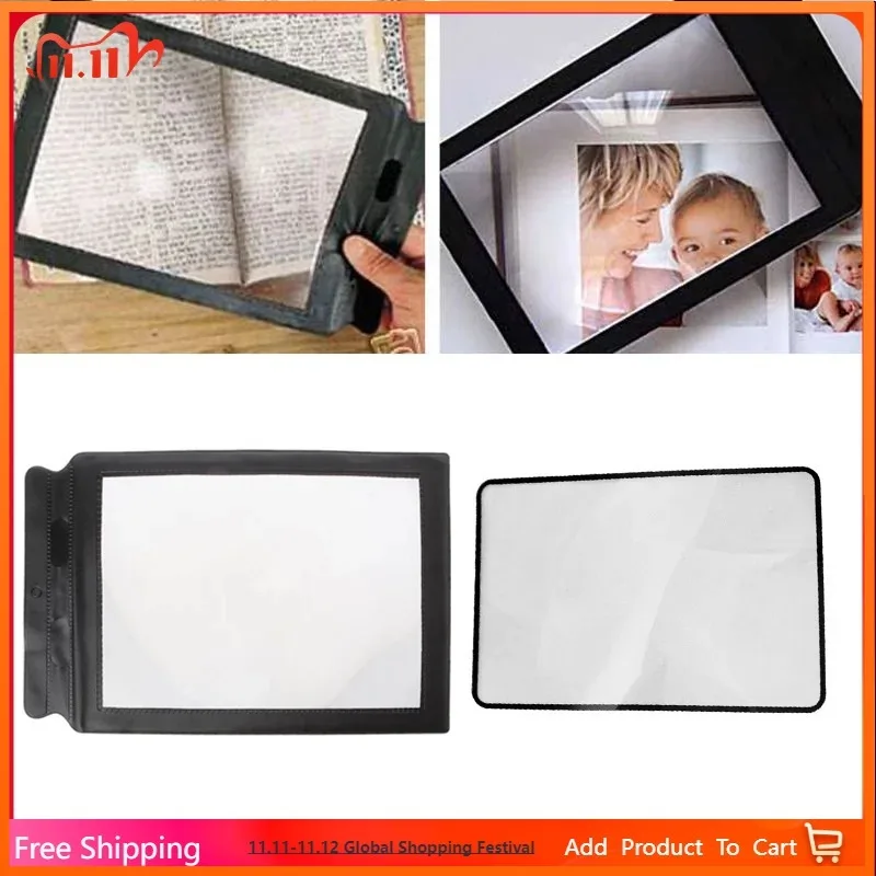 

Large Reading Magnifier A4/A5 Full Page Sheet Magnifying Glass Book Reading Lens Page Reading Glass Lens Magnification
