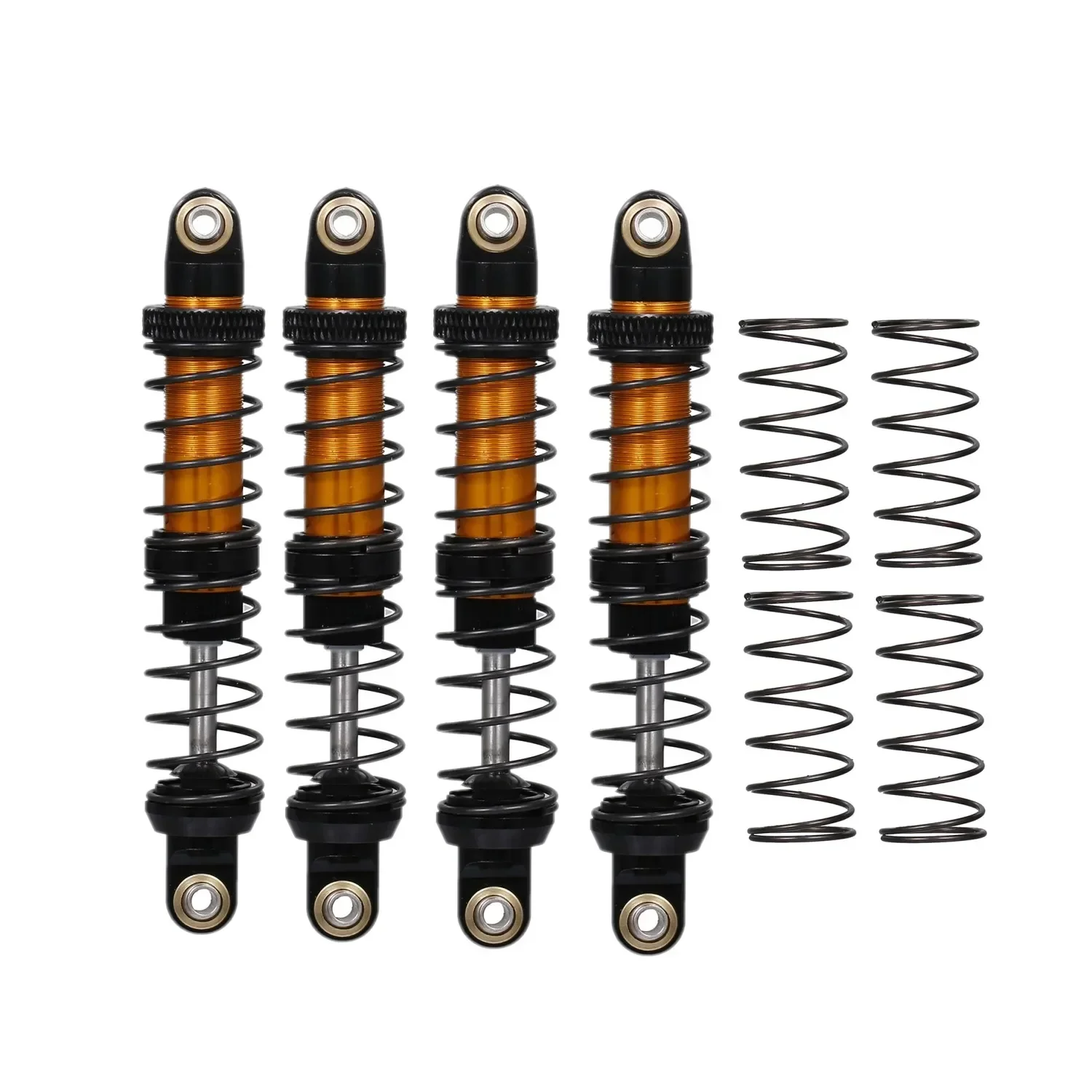 โช้คอัพเหล็กแบบน้ำมันสำหรับรถออฟโรด 4 ชิ้น ขนาด 70 มม. 80 มม. 90 มม. 100 มม. 110 มม. 120 มม. สำหรับรถบังคับวิทยุ SCX10 D90 WRAITH TRX-4 90046