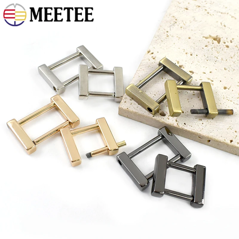 

5/10Pcs 13-20mm Metal Detachable Open Rectangle Screw Rings Buckle Bag Strap Belt Removable Loops Clasp DIY Hardware Accessories