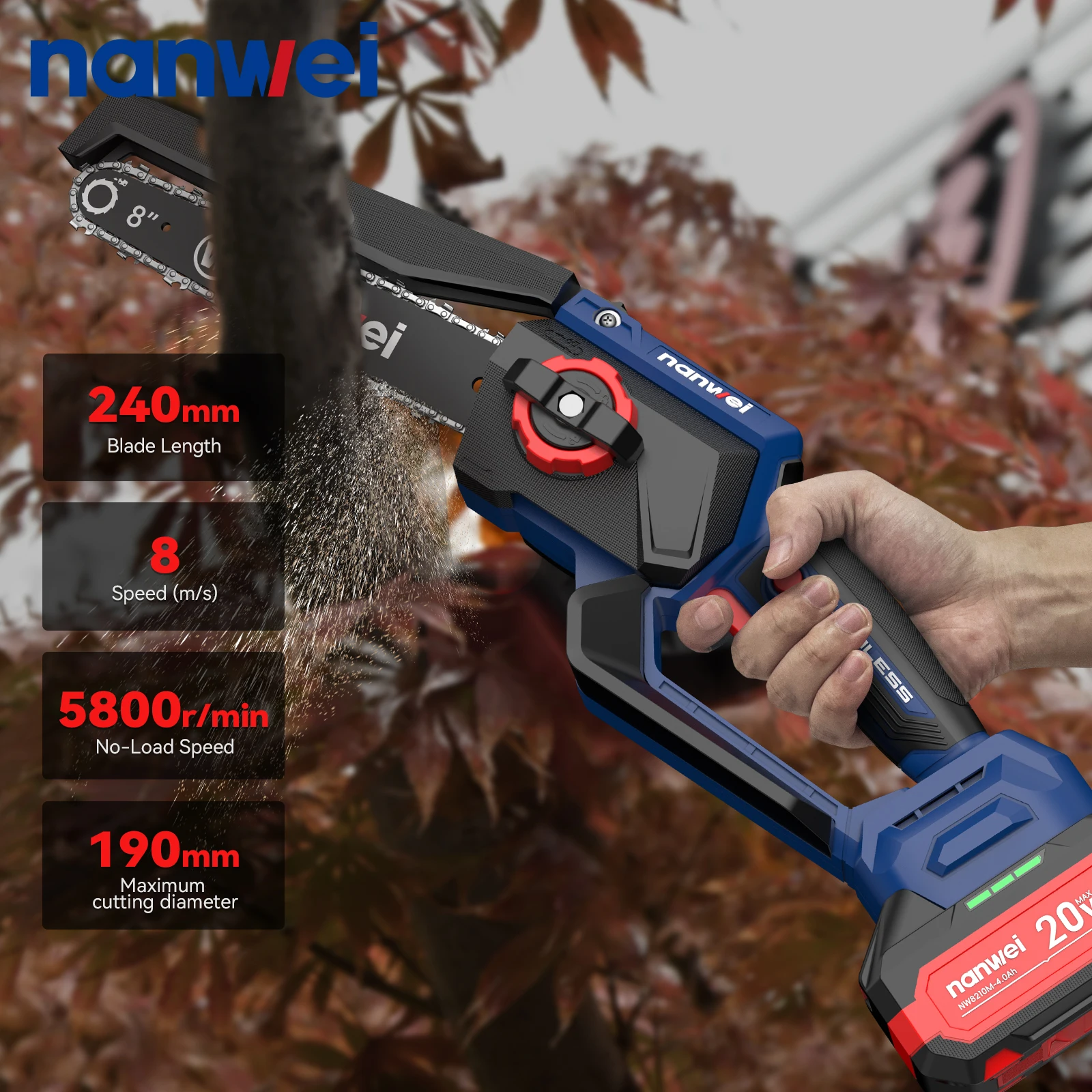NANWEI brushless industrial chainsaw 8\