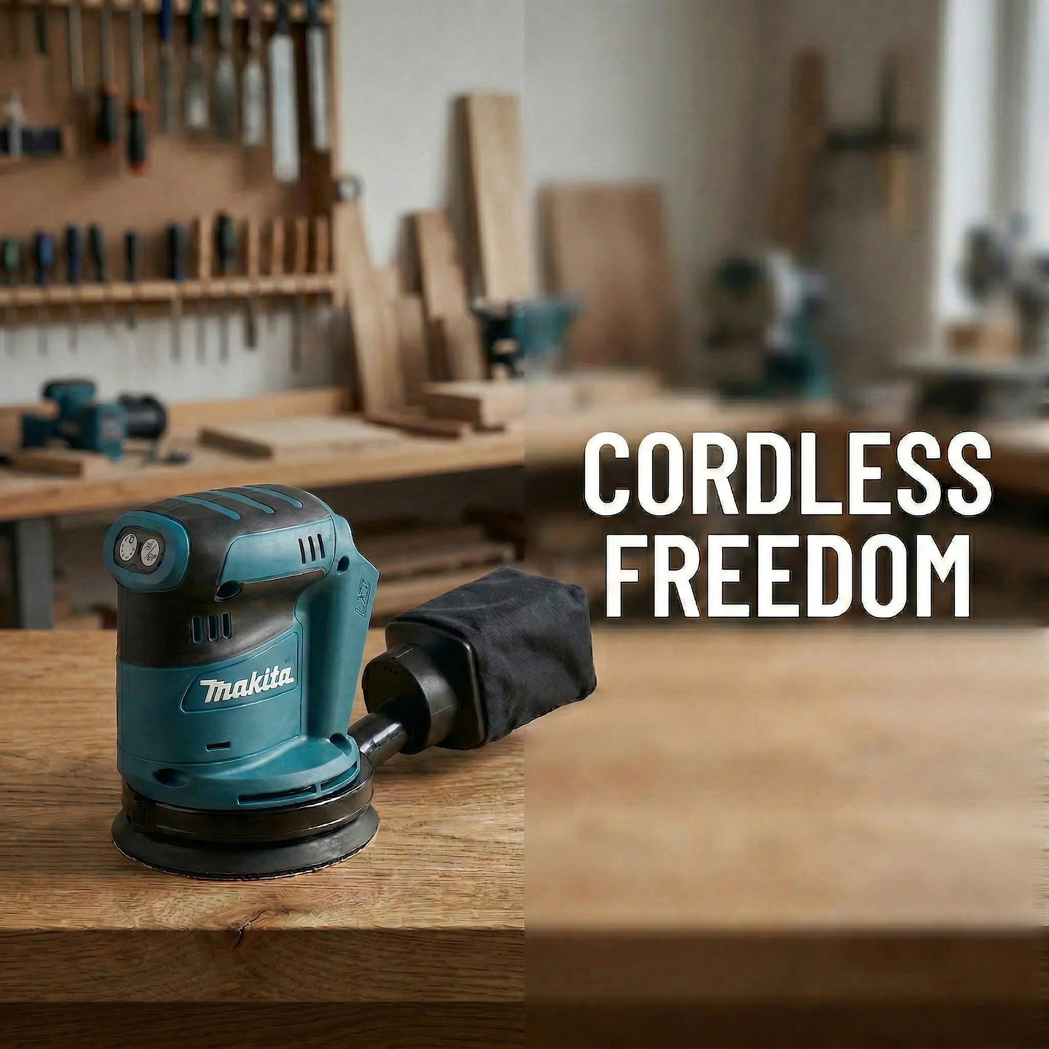 Makita 18V Brushless Cordless Rechargeable Disc Random Orbital Sander Woodworking Sanding Putty Polishing Bare Tool - view 5