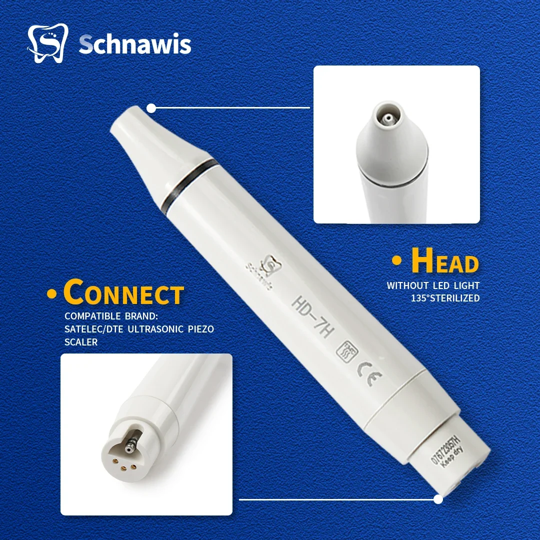 Dental Ultrasonic Piezo Scaler Handpiece, LED Fit Punho Original, Clareamento dos dentes, HD-7L, HW-5L, HD-7H, HW-3H