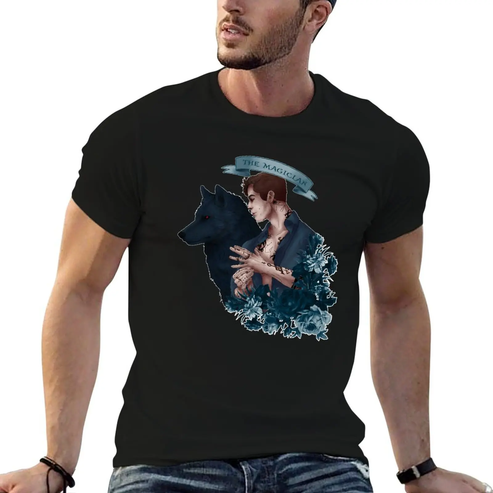 

Magician Print T-Shirt quick-drying shirts graphic tees cheap stuff Short sleeve tee men