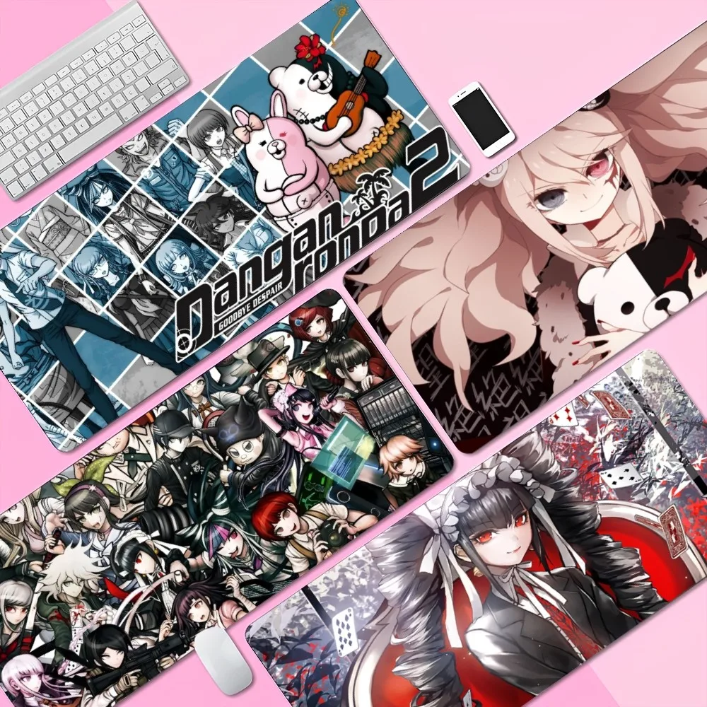 

Danganronpa 80x30 см XL Lockedge утолщенный коврик для мыши, большая игровая клавиатура, коврик для ноутбука, стола для девочек-подростков, спальня