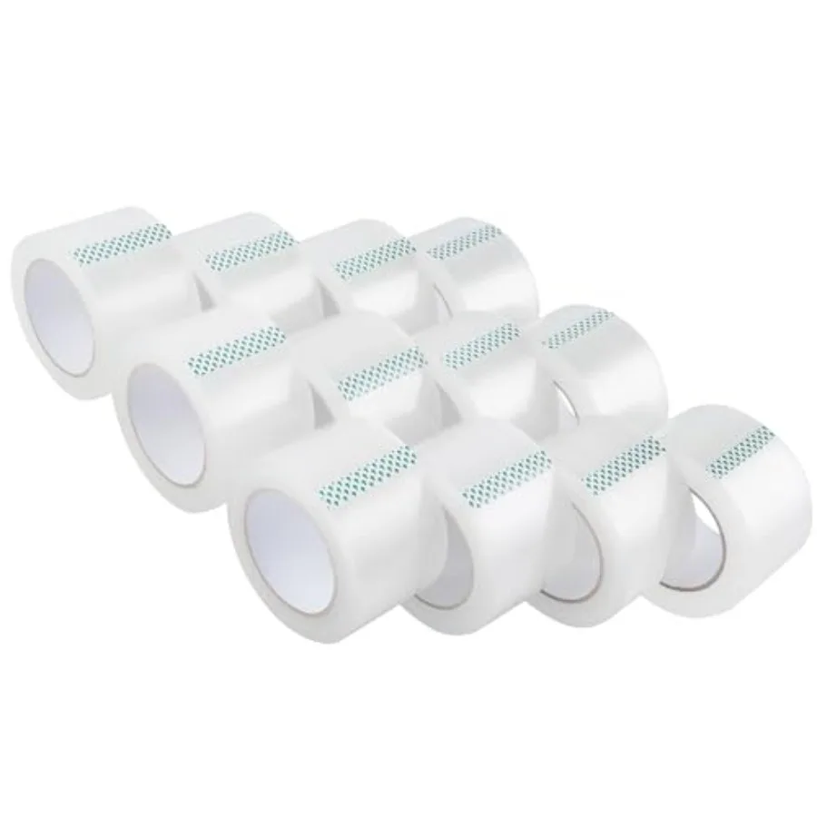

Heavy Duty Packing Tape 12 Rolls Wide Packaging Tape 3 in. x 90 Yd. 3 Mil Thick Clear Commercial Grade Carton Packaging Tape Re