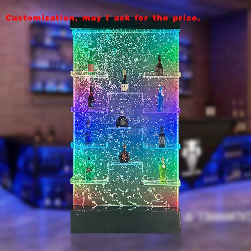 

custom.Hot Selling Customized LED Dancing Bubble Wall Panel with Wine Cabinet Acrylic Screen & Room Dividers