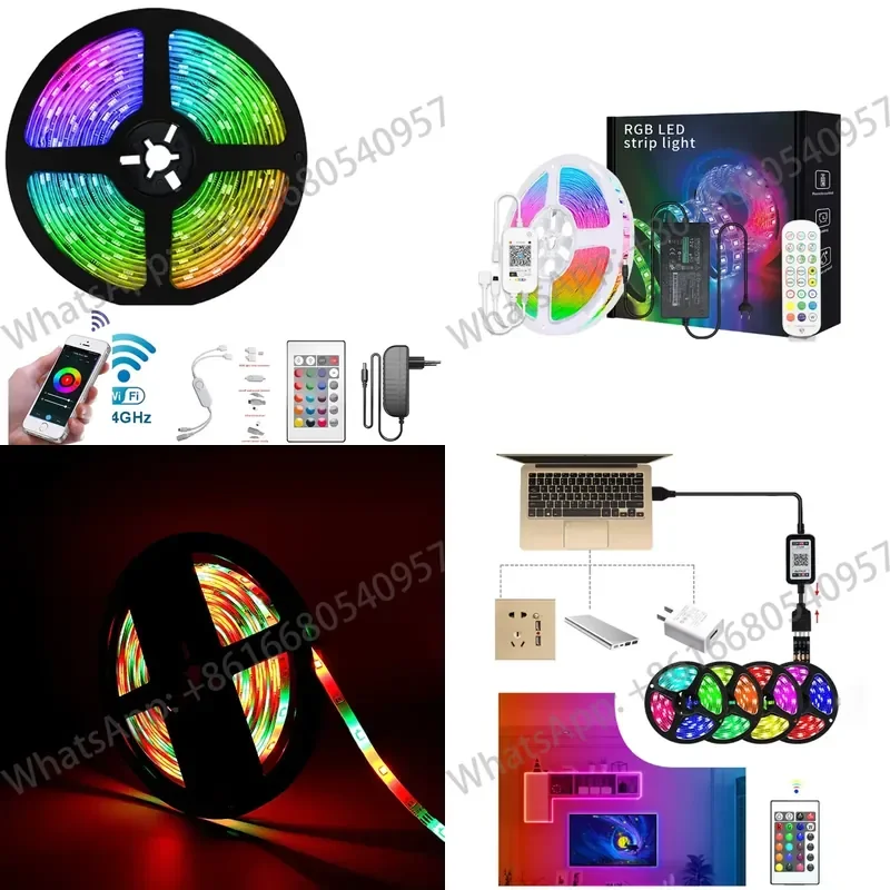 High Quality Colorful SMD 5050 2835 Wifi App Flexible RGB Colour Change Smart Lights Kit Dream Color LED Strip for Decoration