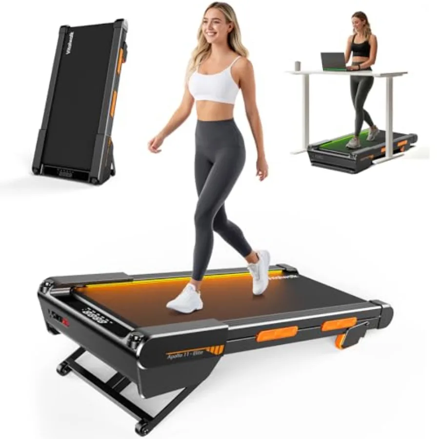 

Portable Under Desk Treadmill with Auto Incline for Home Office Wide Full Deck 400lbs Capacity 3.0HP Brushless Motor Vertical S