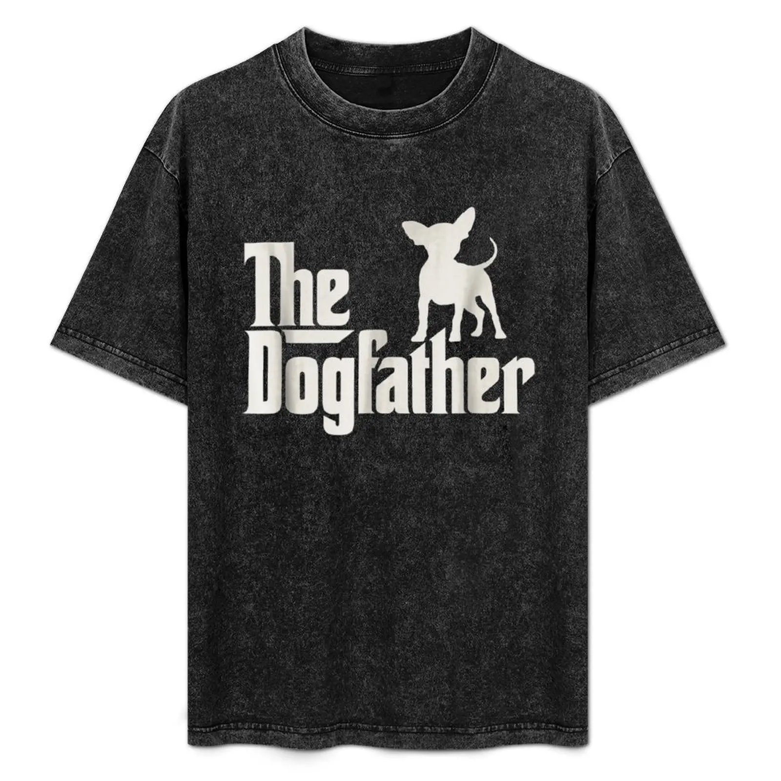 The Dogfather Chihuahua Funny Dog Owner T-Shirt Work Utility Short Sleeve Shirt