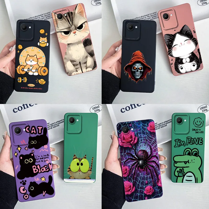 For Realme C30 C30s Phone Case RealmeC30s C 30 30S 4G RMX3690 RMX3581 Funda Soft Silicone Sweet Fashion Painted Printed Cover