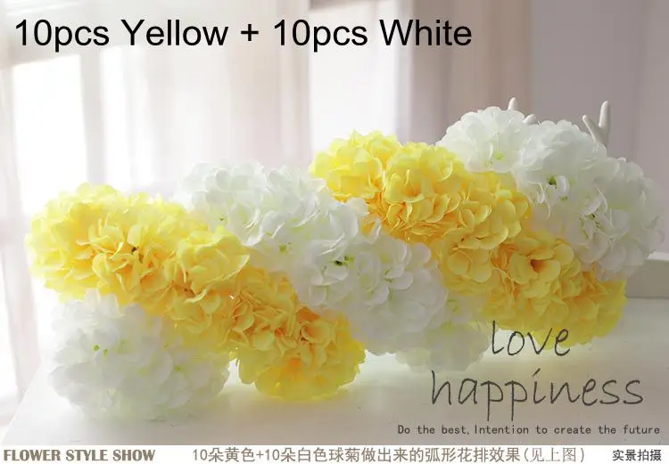 قوس حائط كبير من زهور الأقحوان الاصطناعية ، 11 سنتيمتر ، زهور وهمية ، لعمل إكليل الزفاف ، أبيض #5