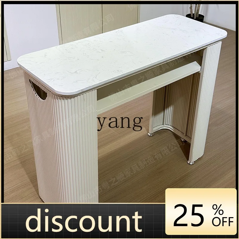 LTT Nordic single and double three-person marble manicure table and chair combination with vacuum cleaner socket manicure table