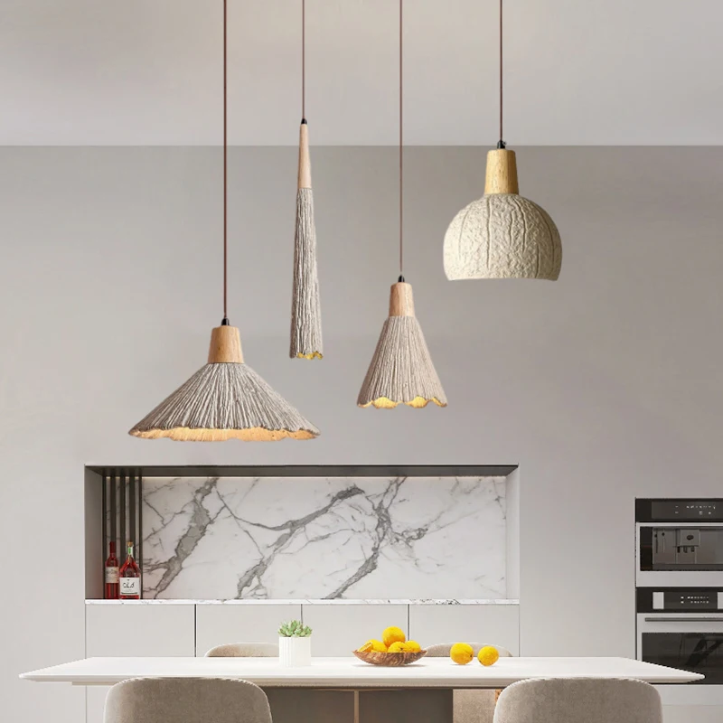 

New Style Cement Pendant Light E27 Bulb For Bedroom Dining Room Bedside Bar Office Shop Lamp Dropshipping Wire Adjustable