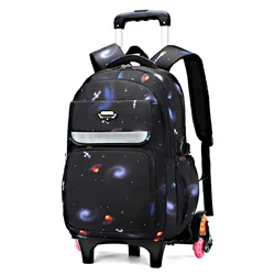 Children Trolley School Bags Mochilas Kids Backpacks With Wheel Trolley Luggage Girls princess backpack Backbag kids Schoolbag