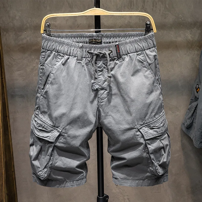 Werkkleding Shorts Voor Mannen 2024zomer Losse Multi-Pocket Amerikaanse Outdoor Strand Bergbeklimmen Vrijetijdsshorts