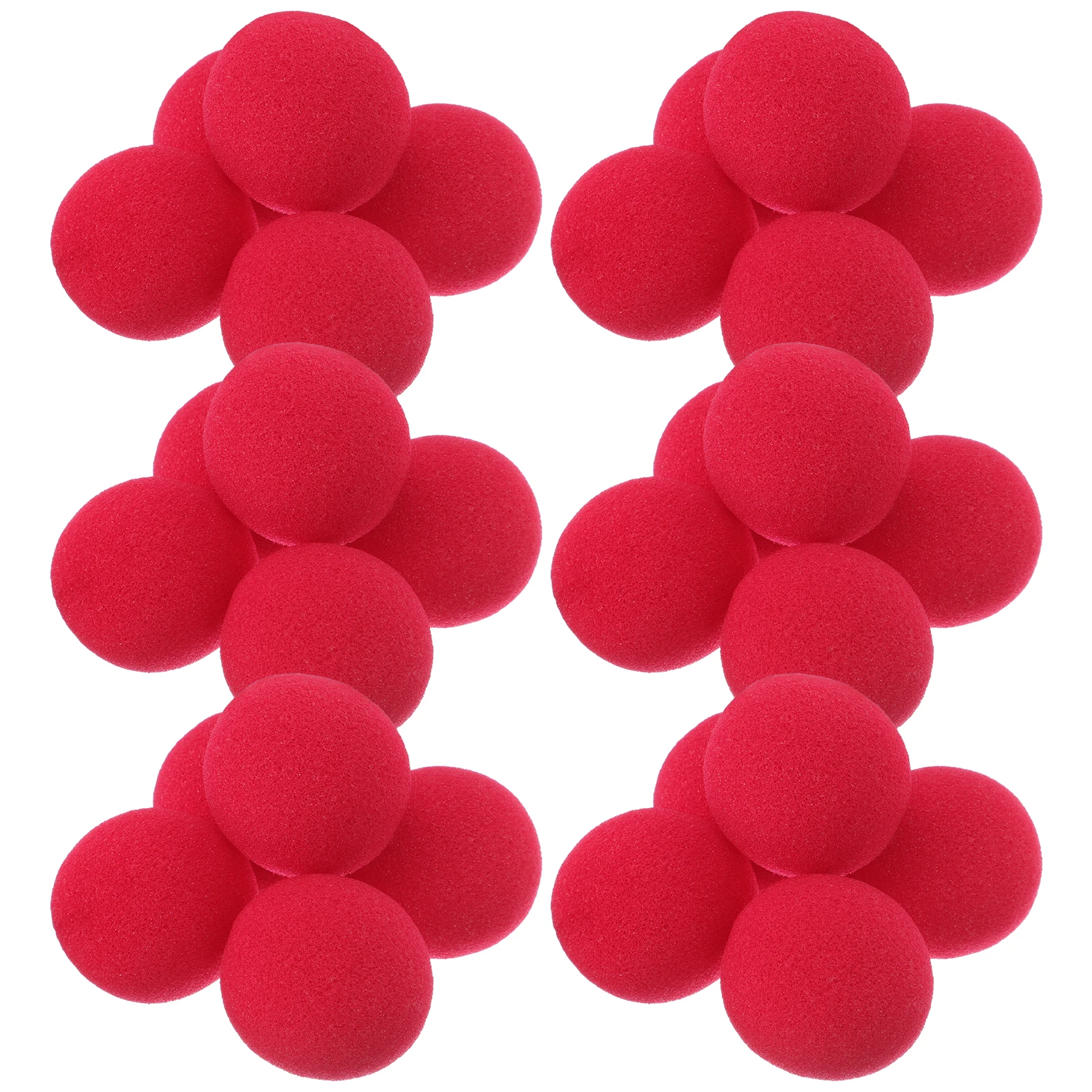 

25 Pcs Ball Clown Sponge Nose Decorative Prop Red Carnival for Cosplay Circus Supplies