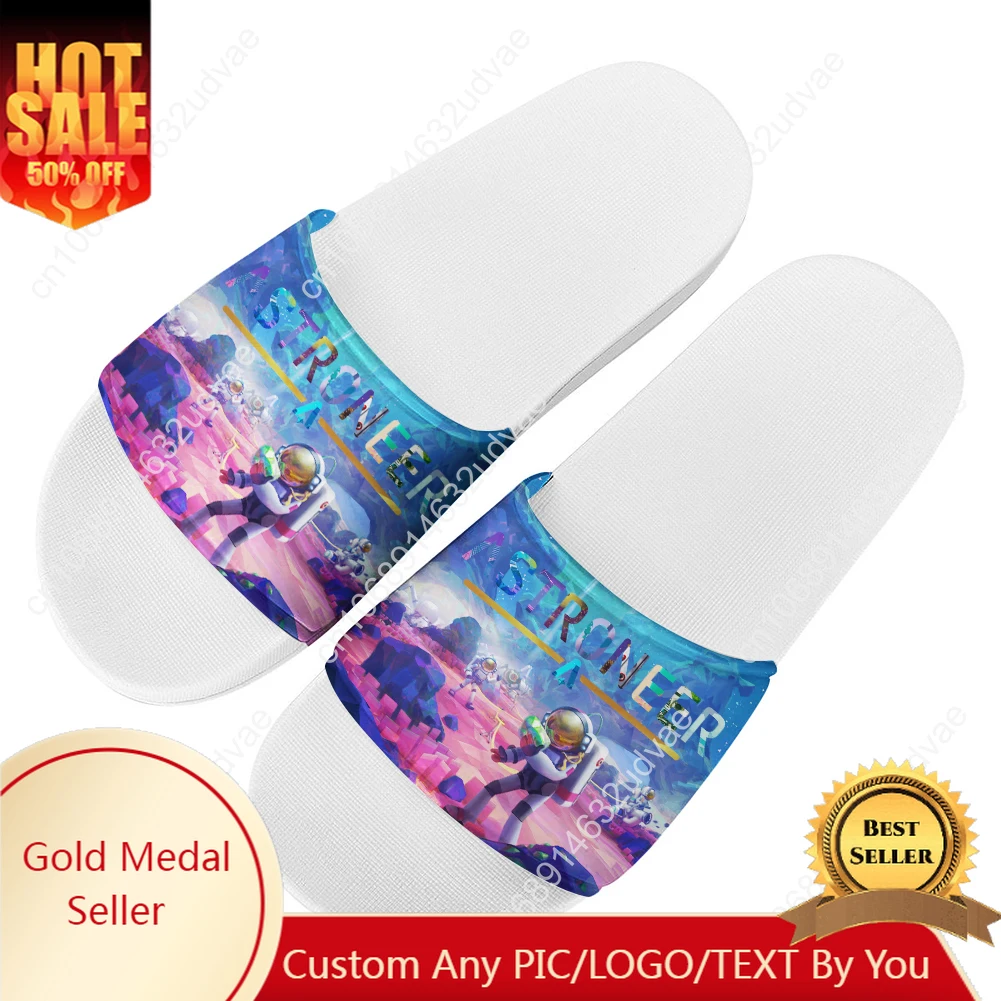 

Astroneer Slippers Home Bathroom Sandals Water Shoes Men Women Teenagers Indoor Poor Sandal Customized Summer Slipper