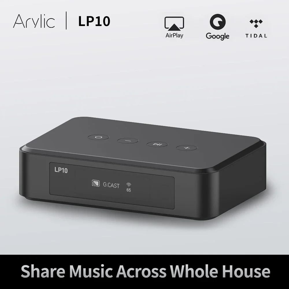 

Беспроводной аудиостример Arylic LP10 AirPlay 2 | Spotify Connect, Google Cast, TIDAL | Wi-Fi Bluetooth предусилитель с USB и оптическим O