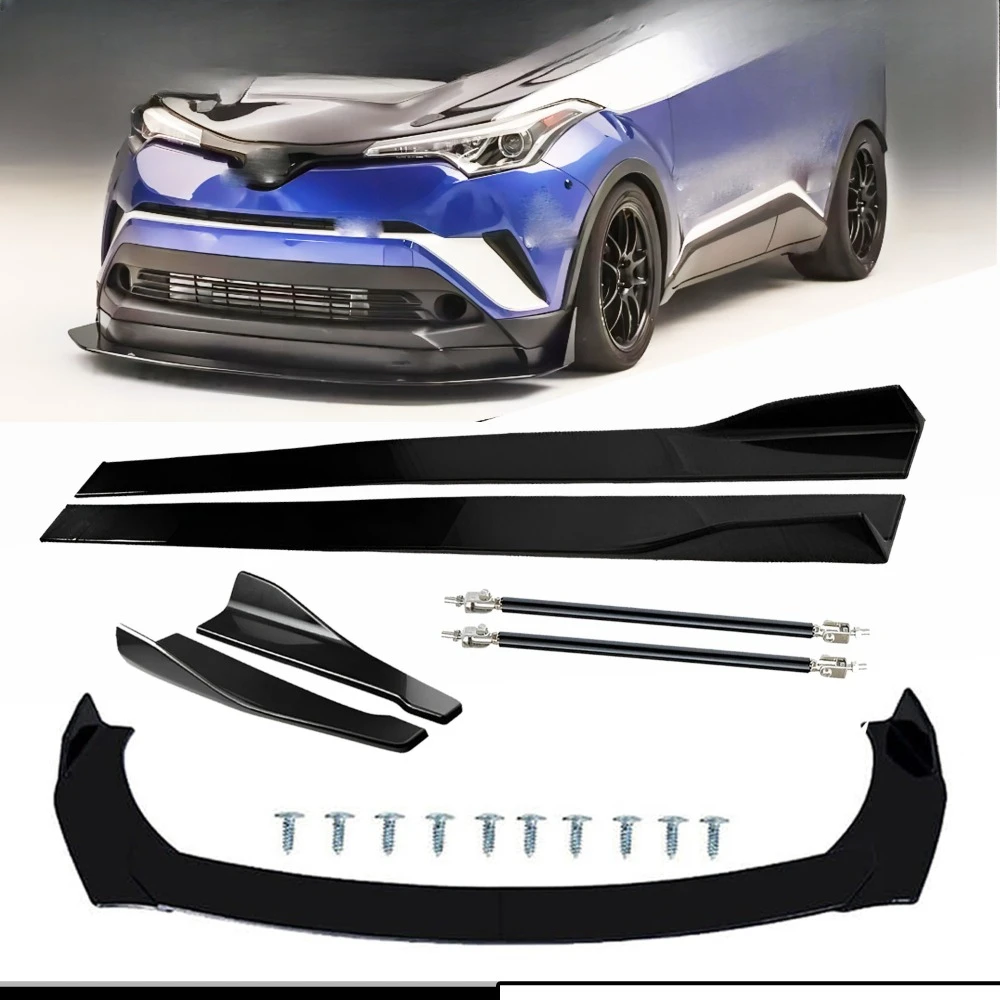 

For Toyota C-HR CHR Front Splitter Bumper Lip Spoiler Gloss Black Bod Kits United States