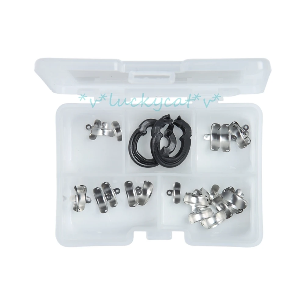 

high quality 1box New Dental Sectional Matrix System Band Metal Resin Clamping / Seperating Ring Autoclavable Dentist Tools