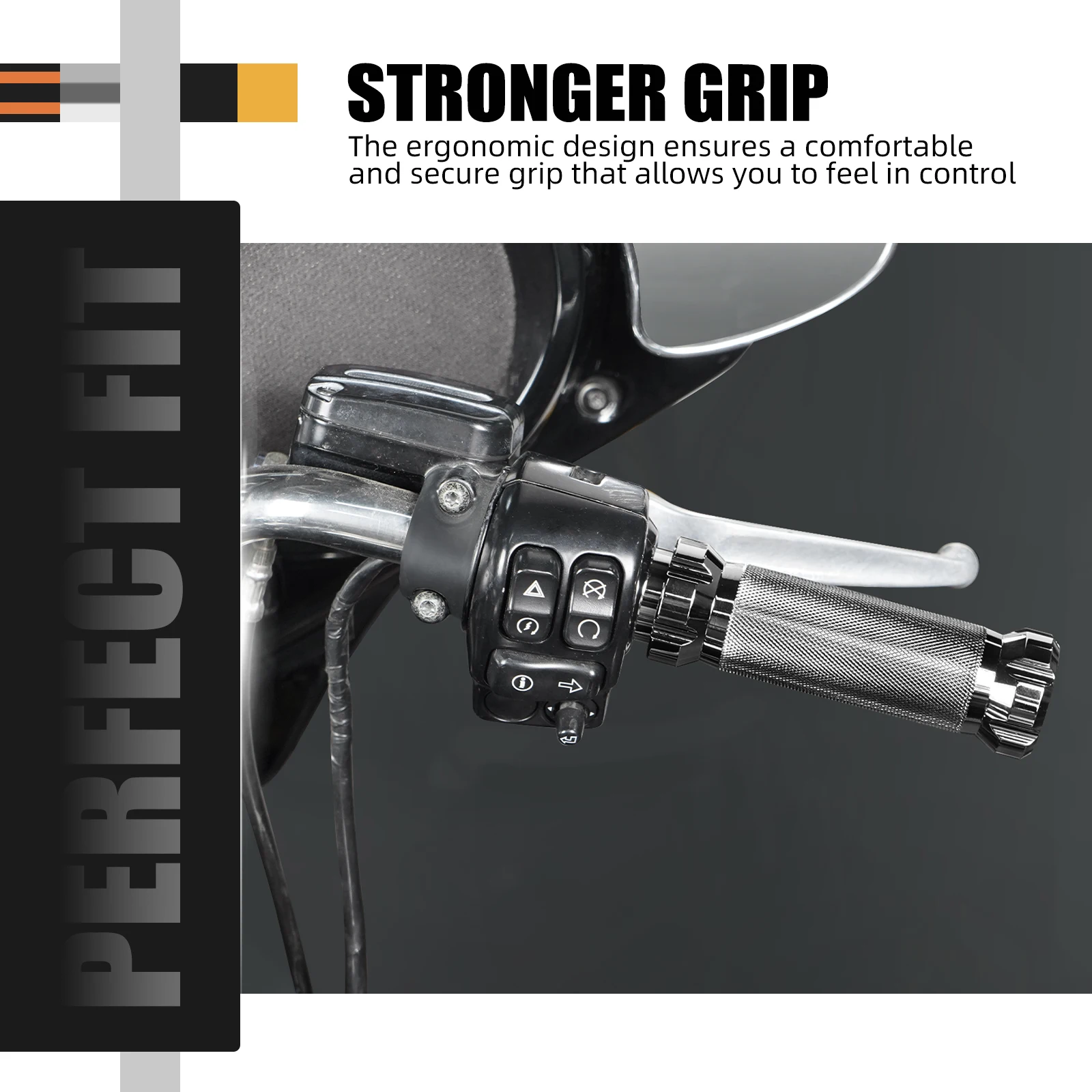 (EU-Lagerbestand) Für Harley Street Bob 114 FXBBS 2021-2024 Lenkergriffe Low Rider ST Street Glide FLHX Road Glide FLTRX Fat Boy 114 – Detail 3