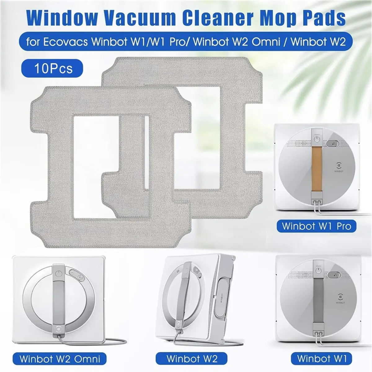 For Winbot W1 / W1 Pro / W2 / W2 Omni Window Cleaning Robots, Window Cleaner Robot Cleaning Cloth